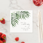 Tropische Palm blad elegante bruiloft Servet (Insitu)