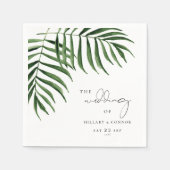 Tropische Palm blad elegante bruiloft Servet (Voorkant)