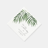 Tropische Palm blad elegante bruiloft Servet (Hoek)