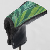 Tropische Palm Bladeren Patroon Zomer Strand Natuu Golfheadcover (3/4 voorkant)
