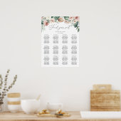 Tropische Palm Blozend Bruiloft Zitkaarten Poster (Keuken)