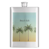 Tropische Palm Bomen Zomer Zonsondergang Eiland Cu Flacon (Voorkant)