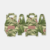  tropische palm Botanische Waterverf Cream Bedankdoosjes (Uitgevouwen)