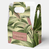  tropische palm Botanische Waterverf Cream Bedankdoosjes (Geopend)