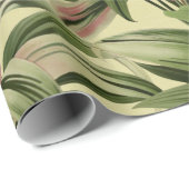  tropische palm Botanische Waterverf Cream Cadeaupapier (Rol Hoek)