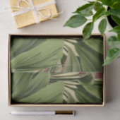 tropische palm Botanische Waterverf Cream Tissuepapier (Geschenk)