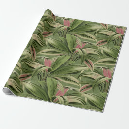  tropische palm Botanische Waterverf Groen Cadeaupapier