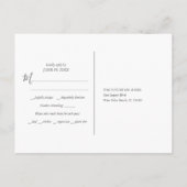 Tropische Palm Bruiloft Maaltijd Keuze RSVP Briefkaart (Achterkant)