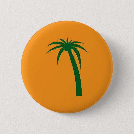Tropische Palm Buttonnen - Island Silhouette Patch Ronde Button 5,7 Cm (Voorkant)
