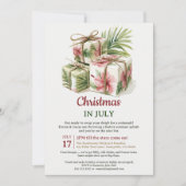 Tropische Palm Cadeaus Luau Kerst in juli Feest Kaart (Voorkant)