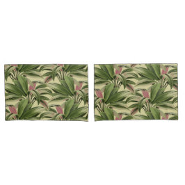 Tropische palm crème kussensloop