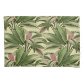 Tropische palm crème kussensloop (Voorkant-Links)