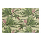 Tropische palm crème kussensloop (Voorkant-Rechts)