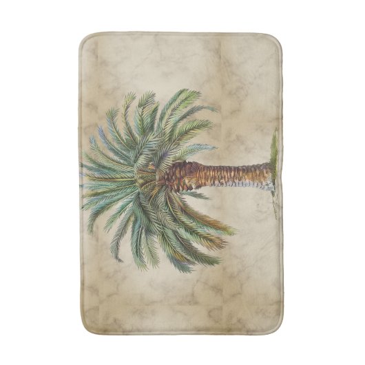 Tropische Palm Date Tree Elegant Badmat (Voorkant Verticaal)