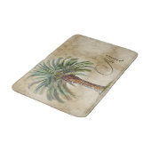 Tropische Palm Date Tree Monogram Badmat (Gekanteld)