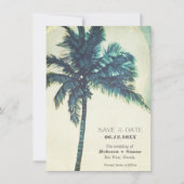Tropische palm Digital Beach Weddenschap Save the  Aankondiging (Voorkant)