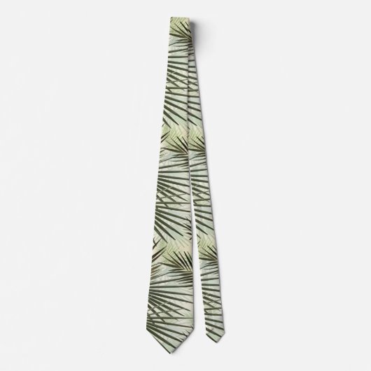 Tropische palm donkergroene bladeren stropdas (Voorkant)