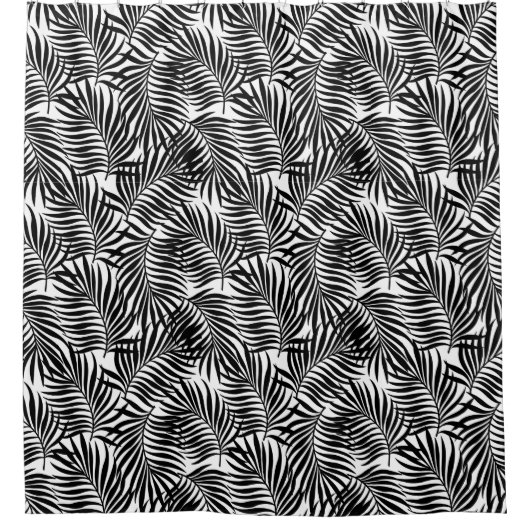 Tropische Palm Douche Gordijn (Voorkant)