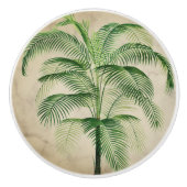 Tropische palm Elegant Stylish Marble Keramische Knop (Voorkant)