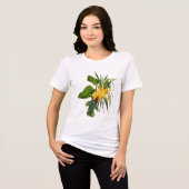 Tropische palm en bloemen samenstelling. Tri-Blend shirt (Voorkant volledig)