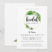 Tropische Palm en groen krans bruids thee party Kaart (Voorkant / Achterkant)