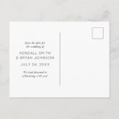 Tropische palm en groen krans Save the Date Aankondigingskaart (Achterkant)