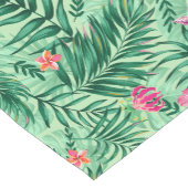 Tropische palm en monstera-bladeren & exotische bl korte tafelloper (Hoek)