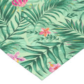 Tropische palm en monstera-bladeren & exotische bl korte tafelloper (Hoek)