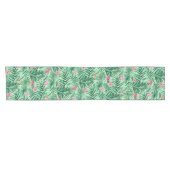 Tropische palm en monstera-bladeren & exotische bl korte tafelloper (Horizontaal)