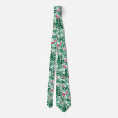 Tropische palm en monstera-bladeren & exotische bl stropdas (Achterkant)