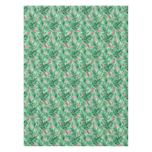 Tropische palm en monstera-bladeren & exotische bl tafelkleed (Voorkant)