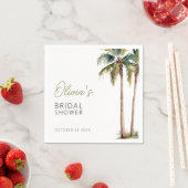 Tropische palm- en strand bruidsdouche servetten (Insitu)