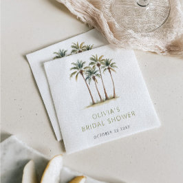 Tropische Palm En Strand Bruiloft Bruidsshower Ser Servet