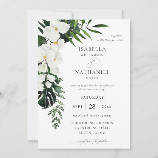 Tropische palm en without 2 kaart (Voorkant)