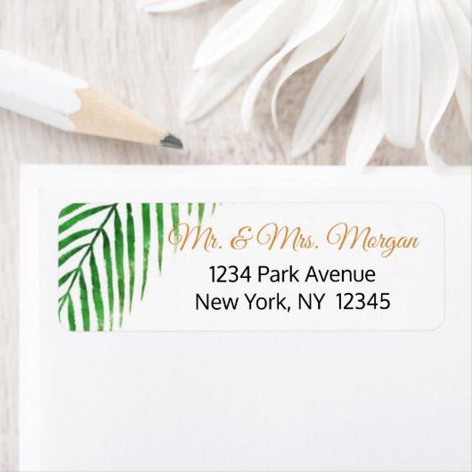 Tropische palm etiket (Insitu)