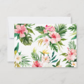 Tropische palm Floral RSVP Reageren Kaart (Achterkant)