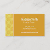 tropische palm; Geel Oranje zwijn Visitekaartje (Achterkant)