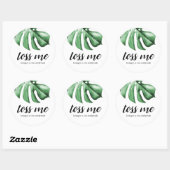 Tropische Palm Greenery gooit me liefdevol Passen Ronde Sticker (Vel)