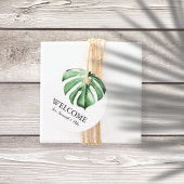Tropische palm Greenery Wedding Welcome Bag Labels