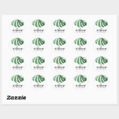 Tropische Palm Greenery Wedding Welcome Bag Sticke Ronde Sticker (Vel)