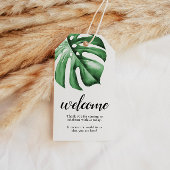 Tropische Palm Greenery Welcome Note Labels Cadeaulabel