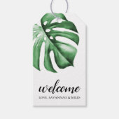 Tropische Palm Greenery Welkome Labels Cadeaulabel (Voorkant)