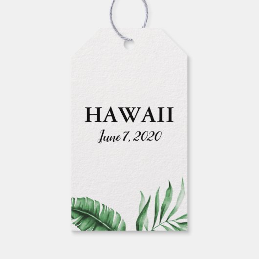 Tropische Palm Greenery Welkome Labels Cadeaulabel (Achterkant)