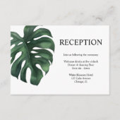 Tropische Palm Groene Bladontvangst Informatiekaartje (Voorkant)