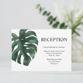 Tropische Palm Groene Bladontvangst Informatiekaartje (Staand voorkant)