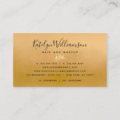 Tropische palm hot roze ombre goud script stijlvol visitekaartje (Achterkant)