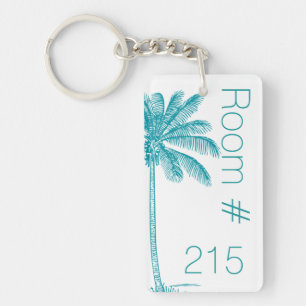 Tropische Palm Hotel Room Key Sleutelhanger