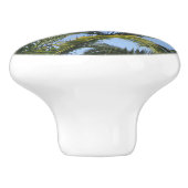 Tropische palm keramische knop (Zijkant)