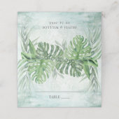 Tropische palm laat Waterverf Grieks huwelijk over Plaatskaartje (Buitenkant ongevouwen)