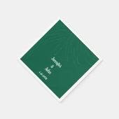 Tropische Palm Leaf Beach Wedding Hunter Groen Sch Servet (Hoek)